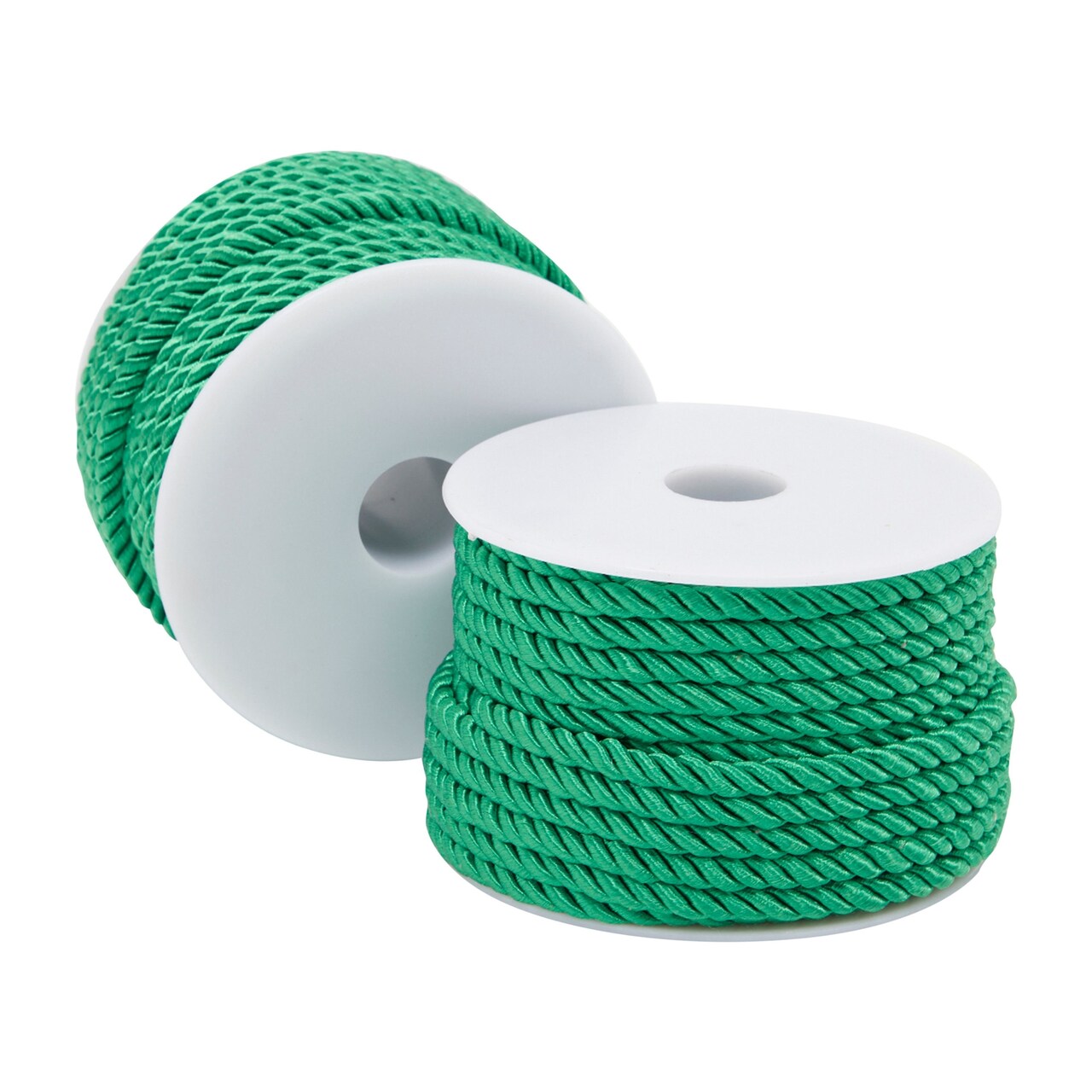 Green Twisted Cotton Rope for Macrame Crafts, 0.2 In Diameter (18 Yards, 2 Pack)